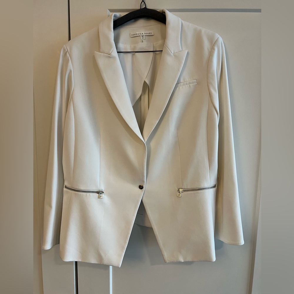 Veronica Beard Scuba Dickey Jacket White Size 20